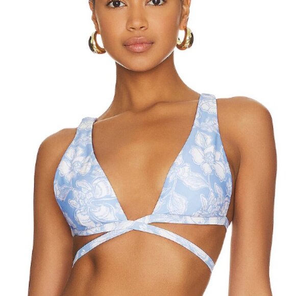 🌻NEW w.tags L*Space Avery Bali Blooms Bikini Top Size Large | $114 Retail - Picture 1 of 11